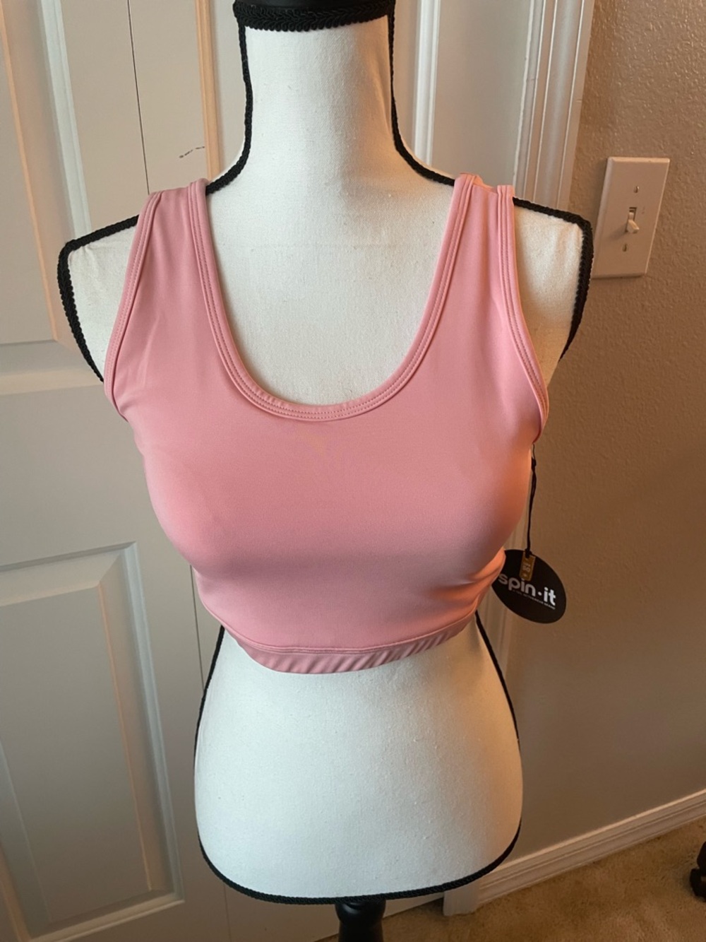 Pink sports bra